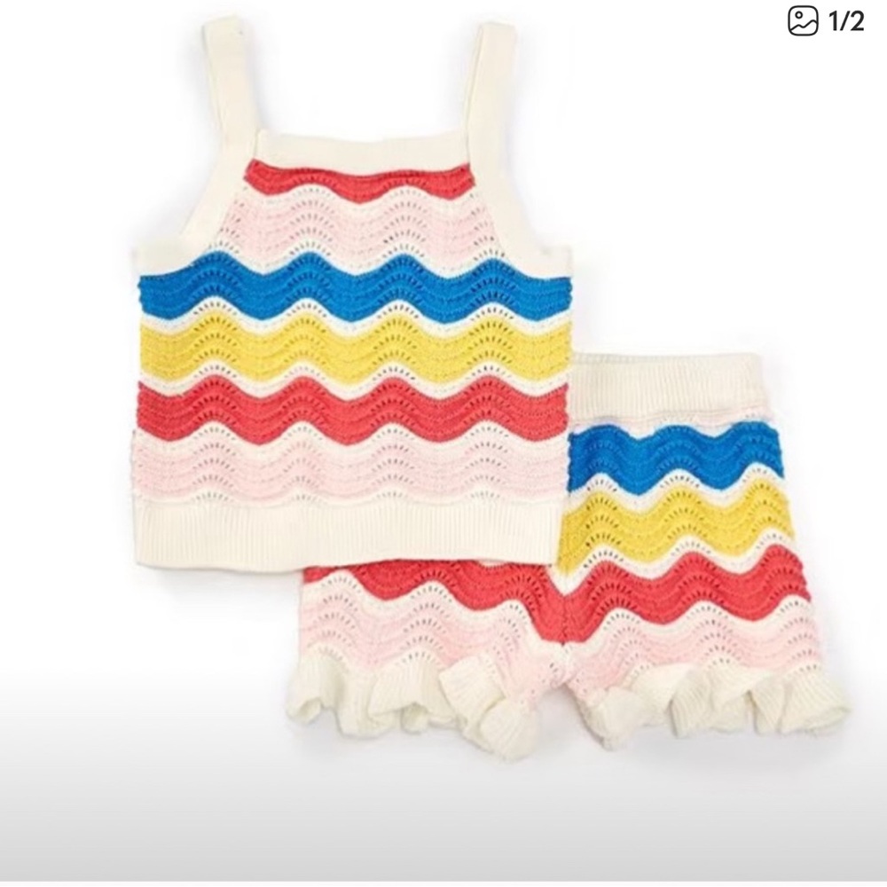 Chevron Crochet Tank Top & Short Set